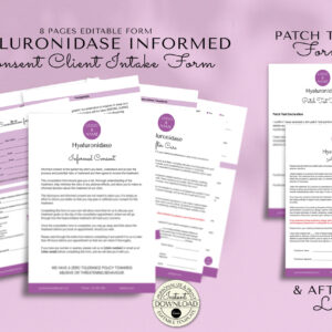 Editable Hyaluronidase Consultation Form Bundle Canva
