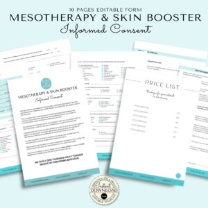 Editable Skin Boosters & Mesotherapy Consultation Forms Canva