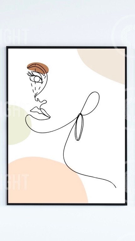 Brows Line Art Art Wall Decor | Fat Dissolve | Digital Download