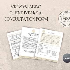 Editable Microblading Consultation Forms Canva