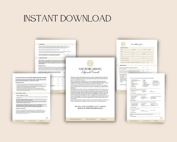 Editable Microblading Consultation Forms Canva