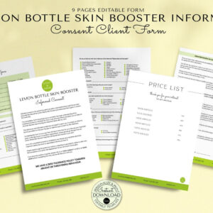 Editable Lemon Bottle Skin Boosters Consultation Forms Canva