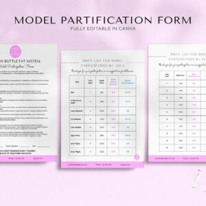 Editable Lemon Bottle Fat Dissolving Model Release Forms Canva